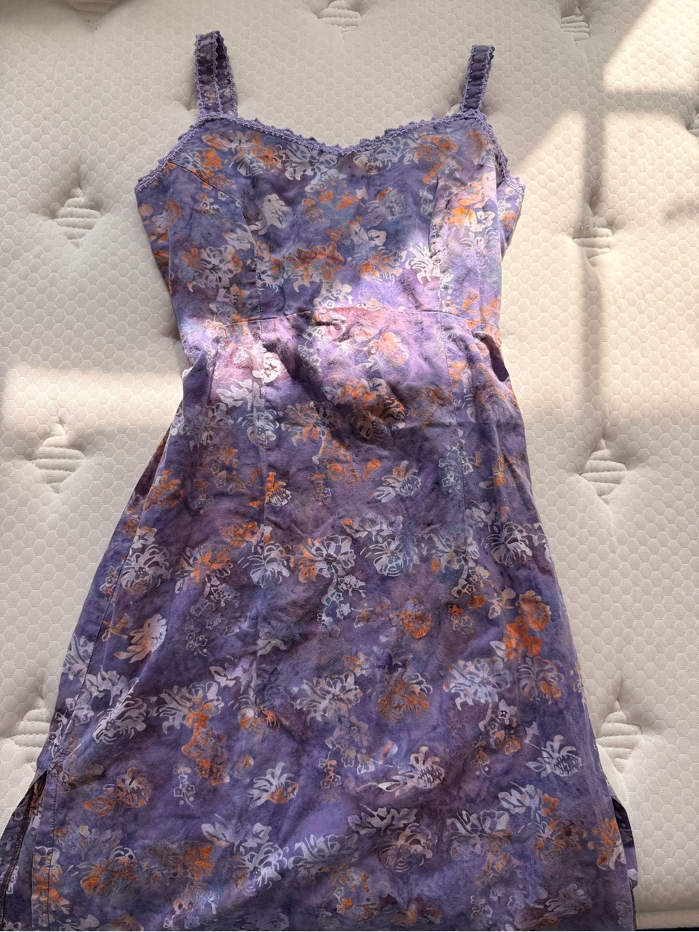 Purple Floral Slip Dress